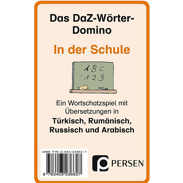 Das DaZ-Wörter-Domino: In der Schule, Kartenspiel, Klara Kirschbaum, Luise Welfenstein