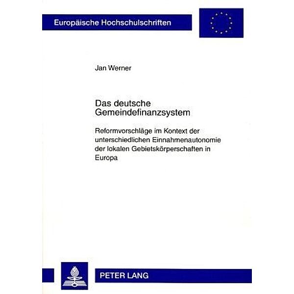 Das deutsche Gemeindefinanzsystem, Jan Werner