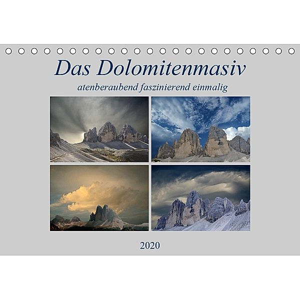 Das Dolomitenmasiv (Tischkalender 2020 DIN A5 quer)