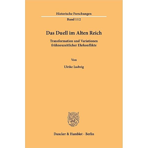 Das Duell im Alten Reich., Ulrike Ludwig