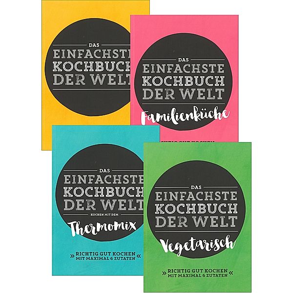 Das einfachste Kochbuch der Welt, 4 Bände im Set