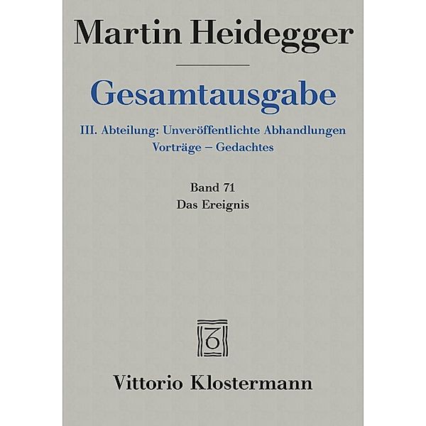 Das Ereignis (1941/42), Martin Heidegger