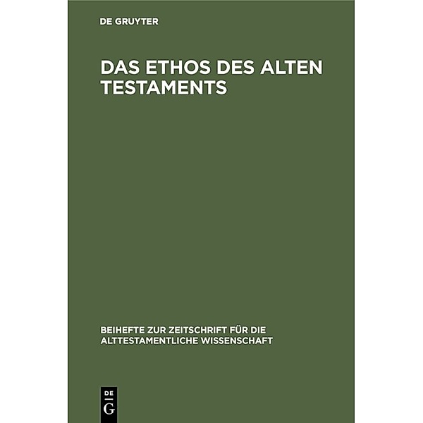 Das Ethos des Alten Testaments, Johannes Hempel