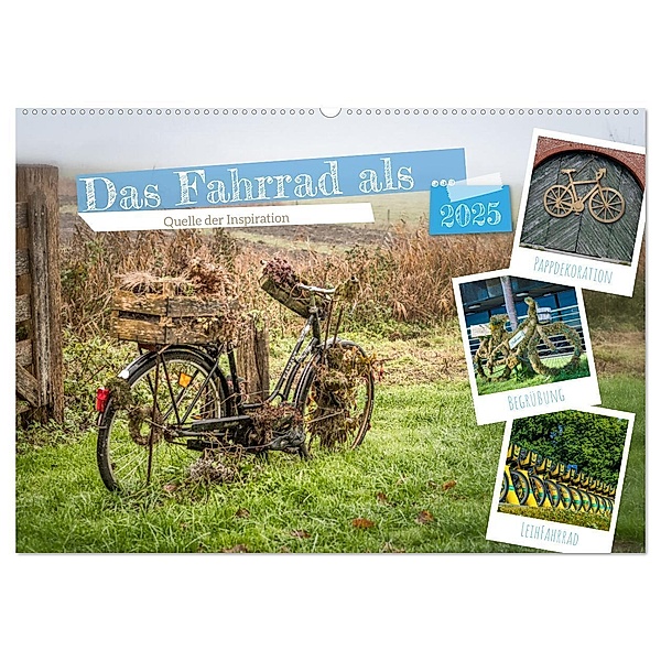 Das Fahrrad als ... (Wandkalender 2025 DIN A2 quer), CALVENDO Monatskalender, Calvendo, Dieter Gödecke
