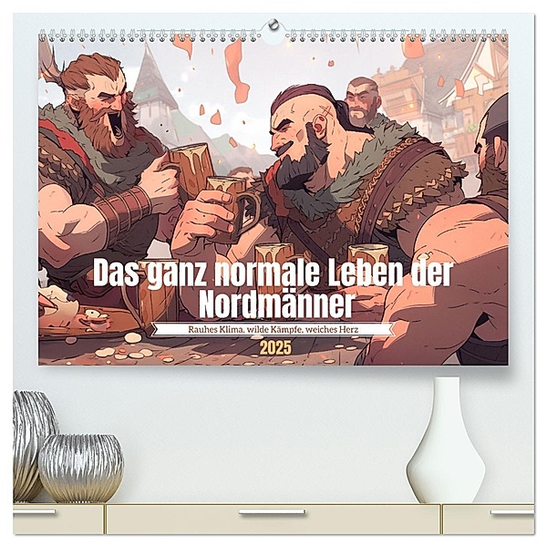 Das ganz normale Leben der Nordmänner (hochwertiger Premium Wandkalender 2025 DIN A2 quer), Kunstdruck in Hochglanz, Calvendo, Kerstin Waurick