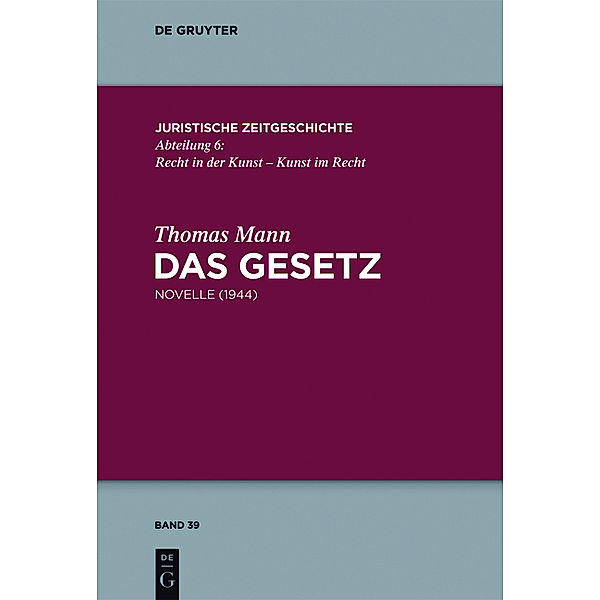 Das Gesetz, Thomas Mann