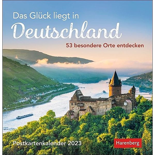 Das Glück liegt in Deutschland Postkarten-Kalender 2023. Kleiner Wochen-Kalender mit 53 besonderen Orten. Stimmungsvolle, Martina Schnober-Sen