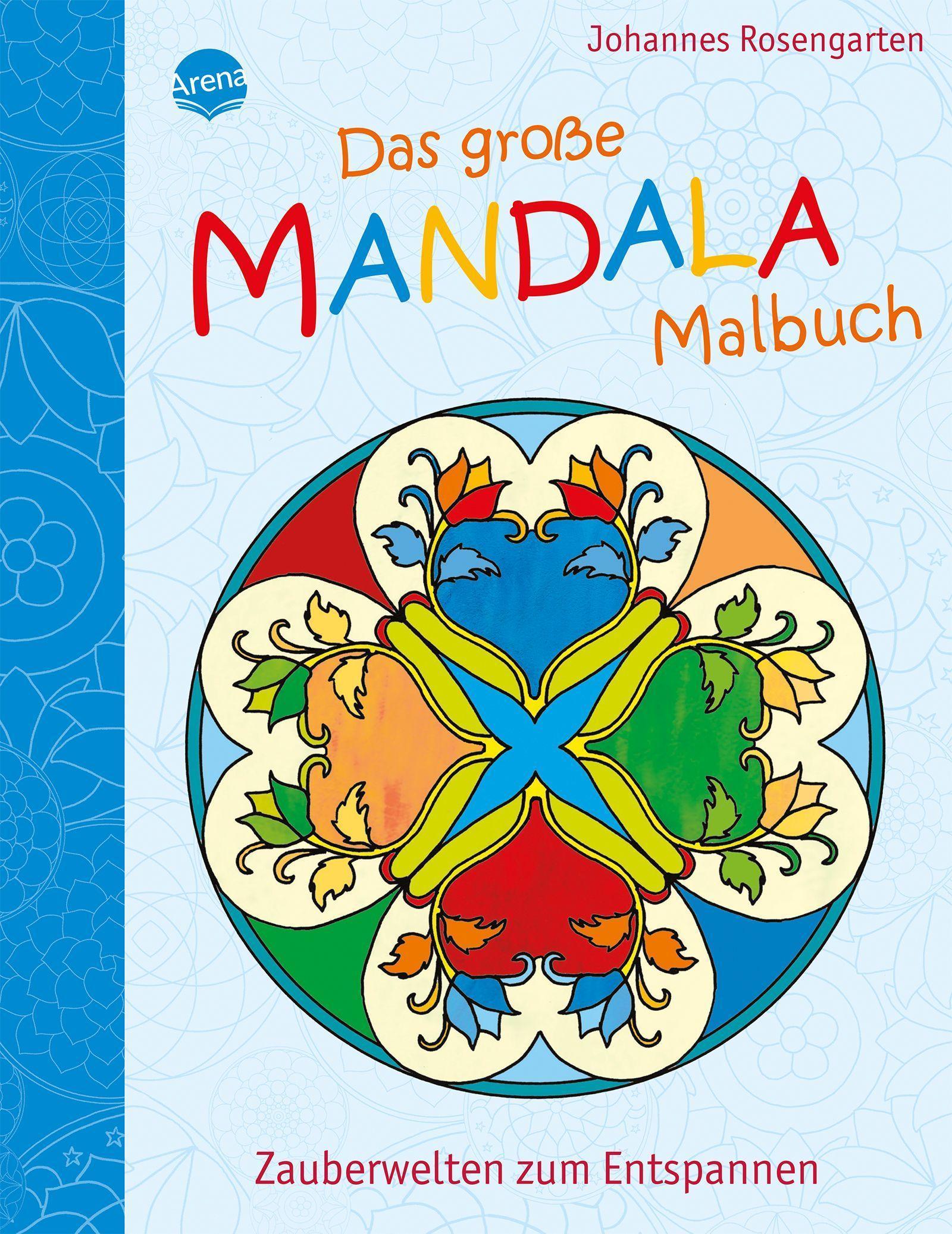 Flower Power 24 Motive Mandala Malbuch für Kinder 