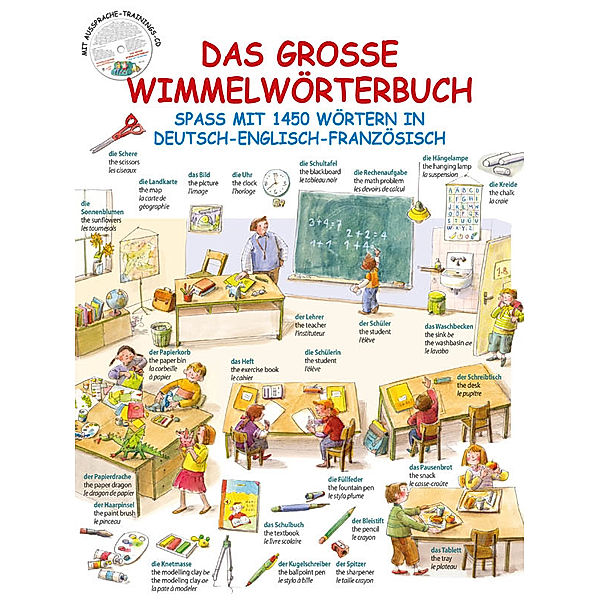 Das grosse Wimmelwörterbuch - Spass mit 1450 Wörtern in Deutsch-Englisch-Französis