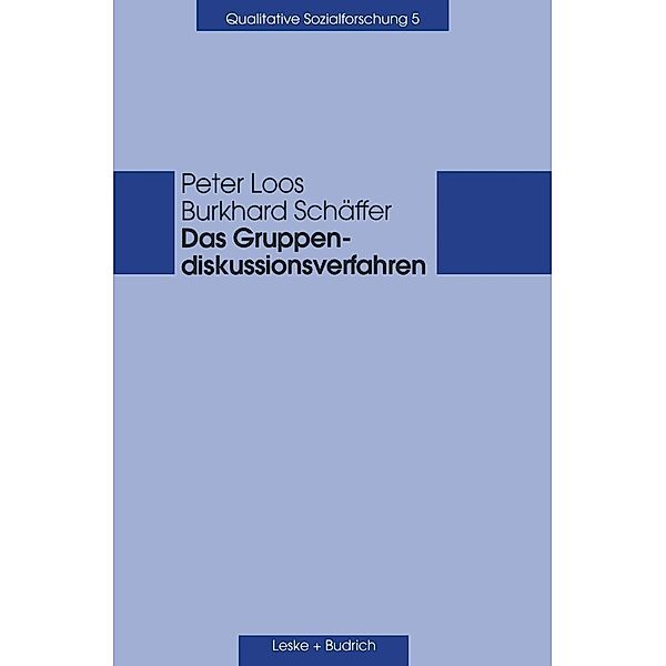 Das Gruppendiskussionsverfahren / Qualitative Sozialforschung Bd.5, Peter Loos, Burkhard Schäffer