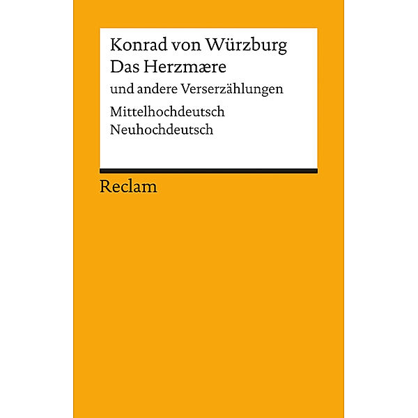 Das Herzmaere und andere Verserzählungen, Konrad von Würzburg