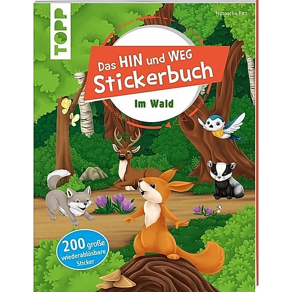 Das Hin-und-weg-Stickerbuch Im Wald, Natascha Pitz