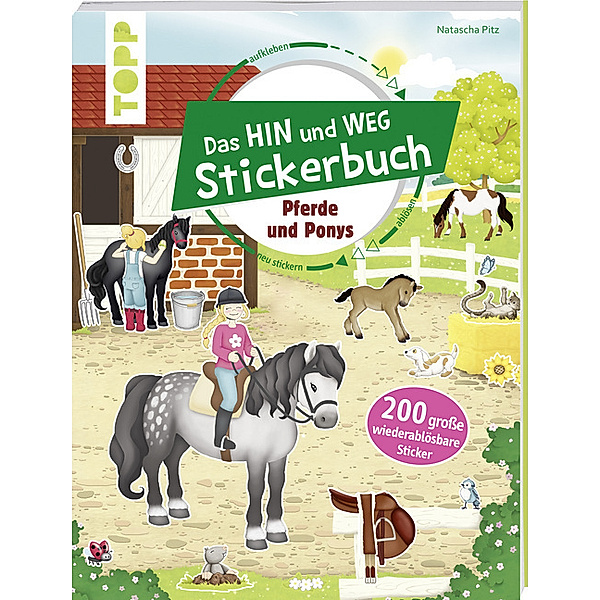 Das Hin-und-weg-Stickerbuch. Pferde und Ponys, frechverlag