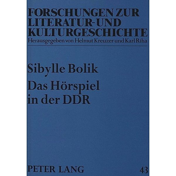 Das Hörspiel in der DDR, Sibylle Bolik