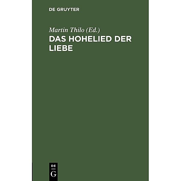 Das Hohelied der Liebe