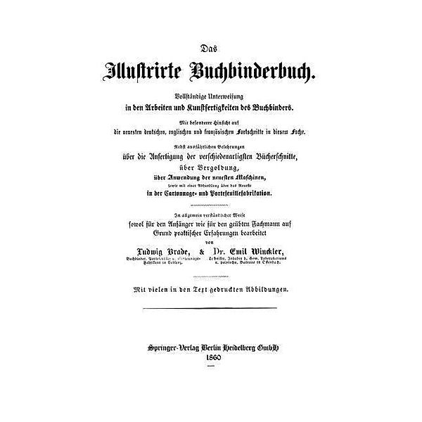 Das Illustrirte Buchbinderbuch, Ludwig Brade, Emil Winckler