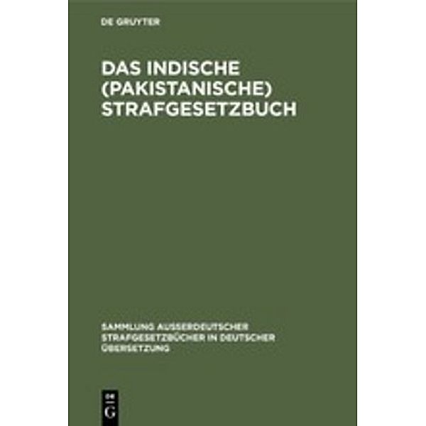 Das Indische (pakistanische) Strafgesetzbuch