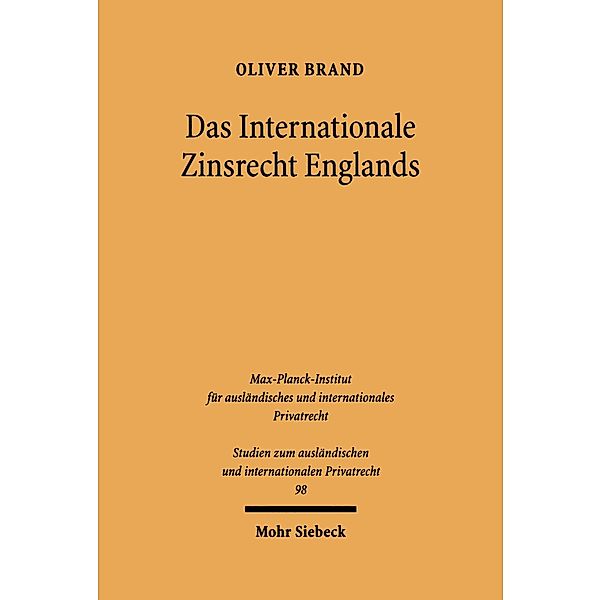 Das Internationale Zinsrecht Englands, Oliver Brand