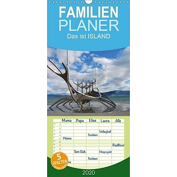 Das ist ISLAND - Familienplaner hoch (Wandkalender 2020 , 21 cm x 45 cm, hoch), Philipp Burkart
