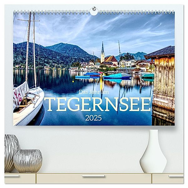 Das Jahr am Tegernsee (hochwertiger Premium Wandkalender 2025 DIN A2 quer), Kunstdruck in Hochglanz, Calvendo, Christof Vieweg