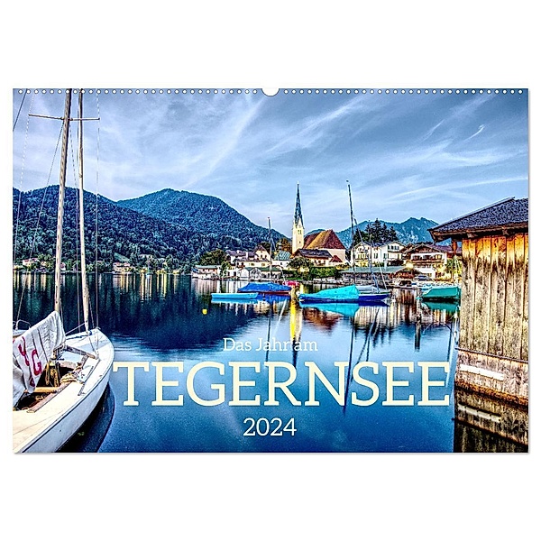 Das Jahr am Tegernsee (Wandkalender 2024 DIN A2 quer), CALVENDO Monatskalender, Christof Vieweg