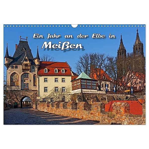 Das Jahr an der Elbe in Meissen (Wandkalender 2024 DIN A3 quer), CALVENDO Monatskalender, Birgit Seifert