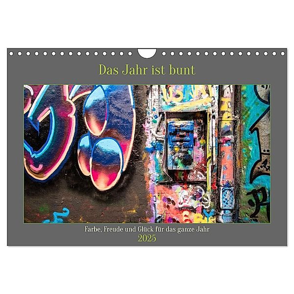 Das Jahr ist bunt. Farbe, Freude und Glück für das ganze Jahr. (Wandkalender 2025 DIN A4 quer), CALVENDO Monatskalender, Calvendo, Lena Iliopoulou