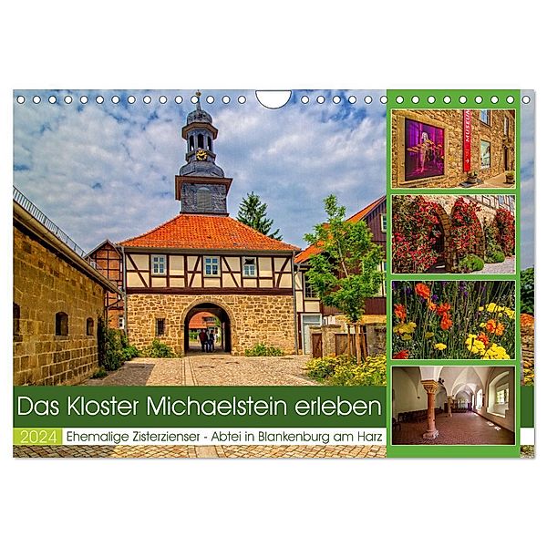 Das Kloster Michaelstein erleben - Ehemalige Zisterzienser - Abtei in Blankenburg am Harz (Wandkalender 2024 DIN A4 quer), CALVENDO Monatskalender, Holger Felix