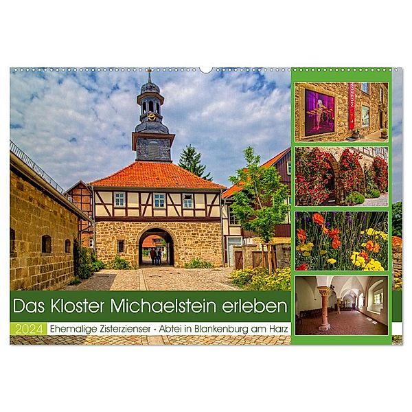 Das Kloster Michaelstein erleben - Ehemalige Zisterzienser - Abtei in Blankenburg am Harz (Wandkalender 2024 DIN A2 quer), CALVENDO Monatskalender, Holger Felix