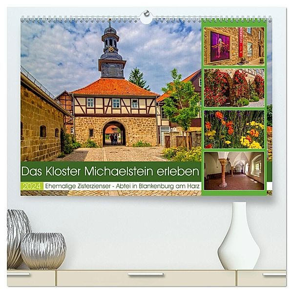 Das Kloster Michaelstein erleben - Ehemalige Zisterzienser - Abtei in Blankenburg am Harz (hochwertiger Premium Wandkalender 2024 DIN A2 quer), Kunstdruck in Hochglanz, Holger Felix