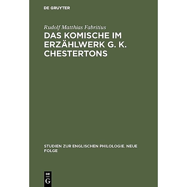 Das Komische im Erzählwerk G. K. Chestertons, Rudolf Matthias Fabritius