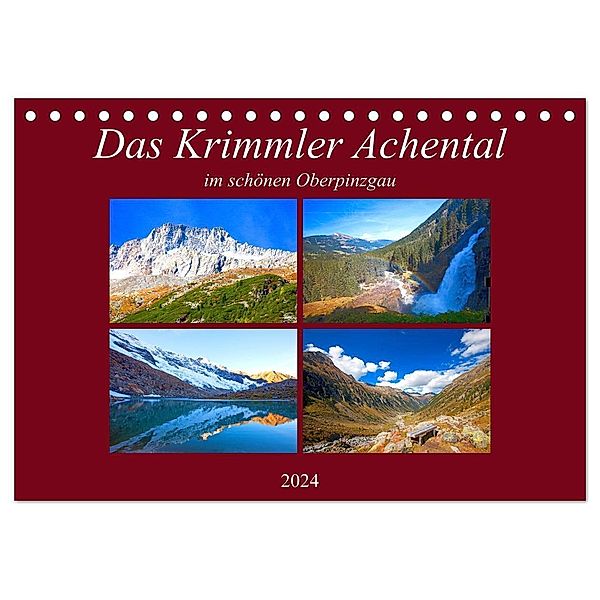 Das Krimmler Achental (Tischkalender 2024 DIN A5 quer), CALVENDO Monatskalender, Christa Kramer