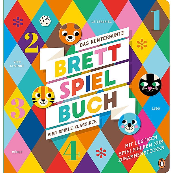 Das kunterbunte Brettspiel-Buch - Vier Spiele-Klassiker