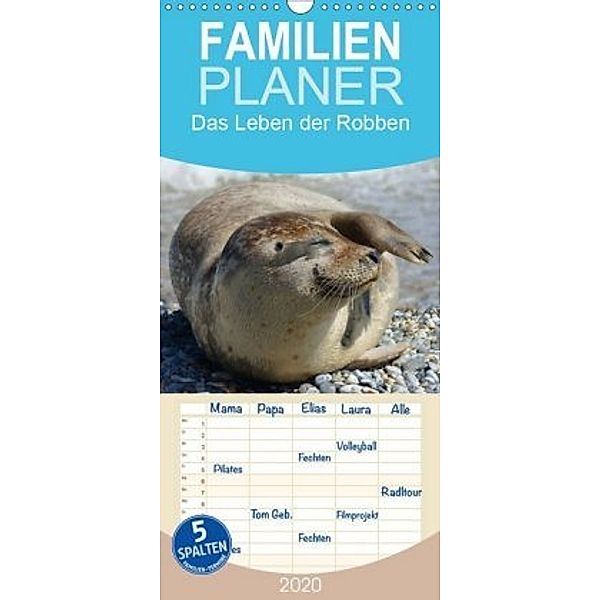 Das Leben der Robben - Familienplaner hoch (Wandkalender 2020 , 21 cm x 45 cm, hoch)