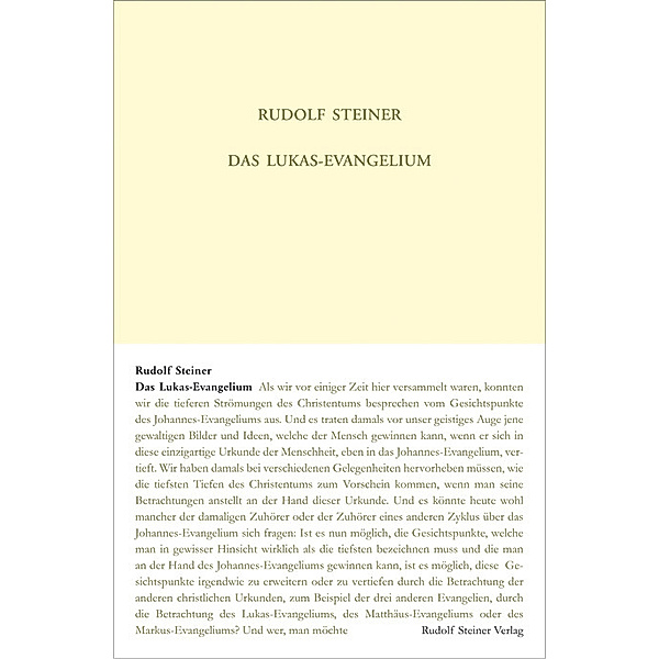 Das Lukas-Evangelium, Rudolf Steiner