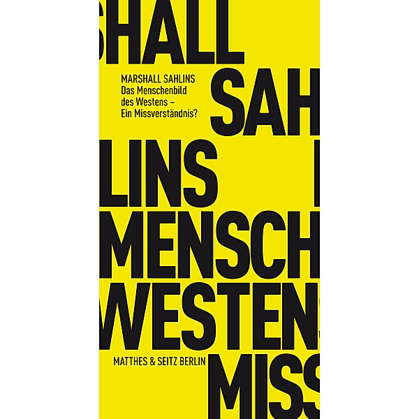 Das Menschenbild des Westens, Marshall Sahlins