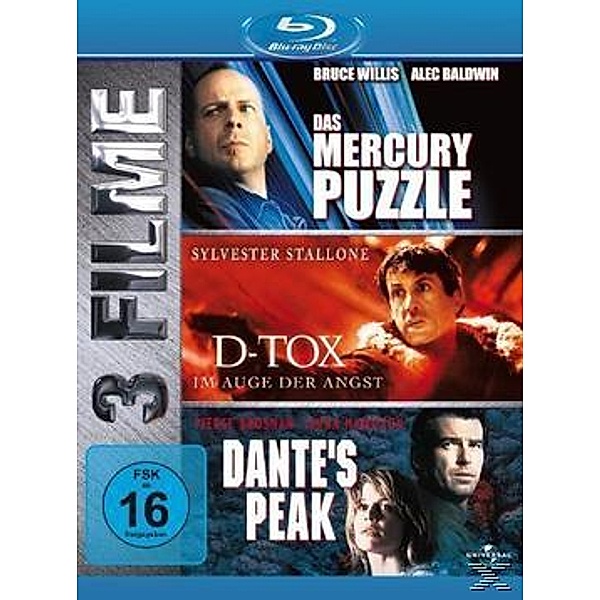 Das Mercury Puzzle & D-Tox & Dante's Peak, Alec Baldwin,Miko Hughes Bruce Willis