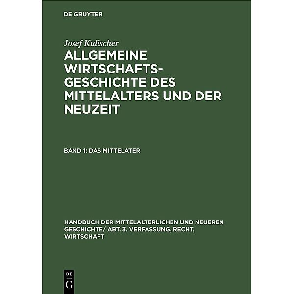 Das Mittelalter / Jahrbuch des Dokumentationsarchivs des österreichischen Widerstandes, Josef Kulischer