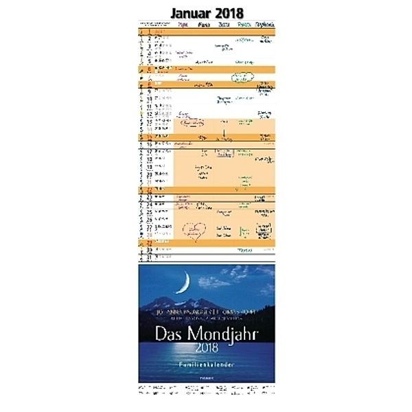 Das Mondjahr, Familienkalender 2018, Johanna Paungger, Thomas Poppe