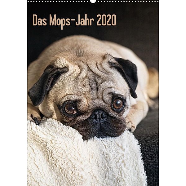 Das Mops-Jahr 2020 (Wandkalender 2020 DIN A2 hoch), Beate Zoellner