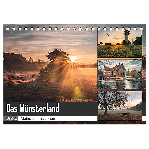 Das Münsterland - Meine Impressionen (Tischkalender 2024 DIN A5 quer), CALVENDO Monatskalender, Steffen Peters