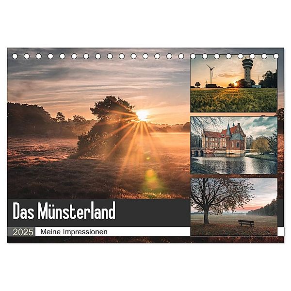 Das Münsterland - Meine Impressionen (Tischkalender 2025 DIN A5 quer), CALVENDO Monatskalender, Calvendo, Steffen Peters