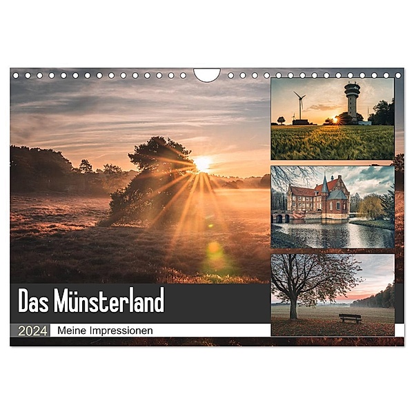 Das Münsterland - Meine Impressionen (Wandkalender 2024 DIN A4 quer), CALVENDO Monatskalender, Steffen Peters