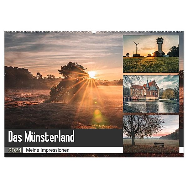 Das Münsterland - Meine Impressionen (Wandkalender 2024 DIN A2 quer), CALVENDO Monatskalender, Steffen Peters