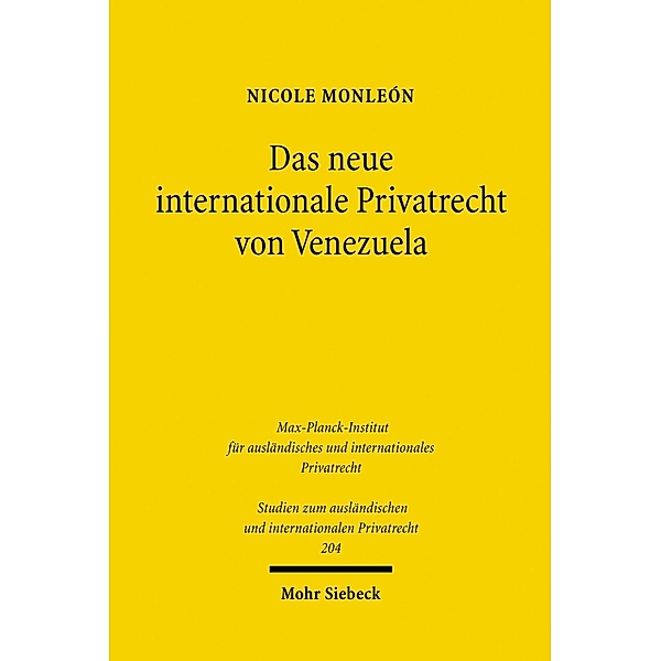 Das neue internationale Privatrecht von Venezuela, Nicole Monleón