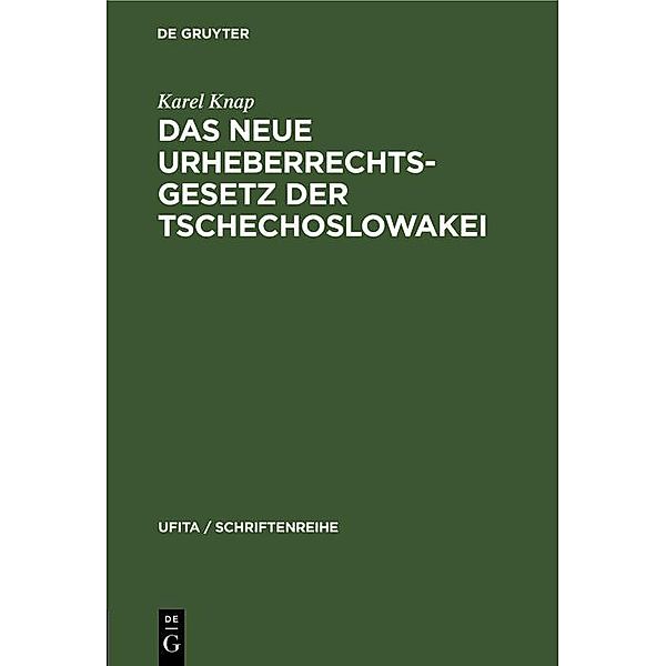 Das neue Urheberrechtsgesetz der Tschechoslowakei, Karel Knap