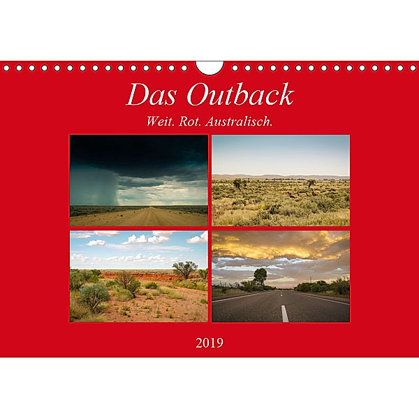 Das Outback - Weit. Rot. Australisch. (Wandkalender 2019 DIN A4 quer), Martin Wasilewski