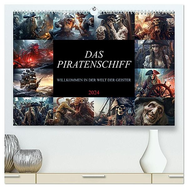 Das Piratenschiff - Willkommen in der Welt der Geister (hochwertiger Premium Wandkalender 2024 DIN A2 quer), Kunstdruck in Hochglanz, Dirk Meutzner