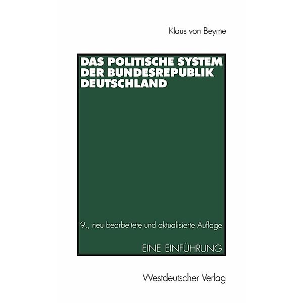 Das Politische System der Bundesrepublik Deutschland, Klaus von Beyme