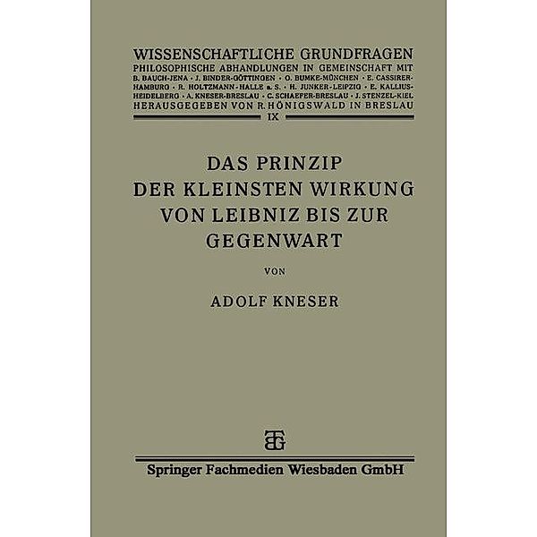 Das Prinzip der Kleinsten Wirkung von Leibniz bis zur Gegenwart, Adolf Kneser